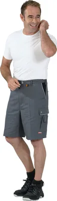 Produktbild von Shorts Canvas 320 Gr.S grau/schwarz 65 %.Polyester/35 % BW