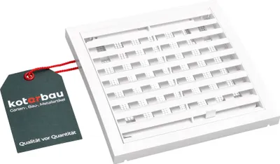 Immagine prodotto di Griglia di ventilazione KOTARBAU® 150 x 150 mm Griglia di scarico in plastica con zanzariera Griglia terminale Griglia rettangolare bianca Griglia a feritoia Aria di scarico Griglia di mandata Ventilatore
