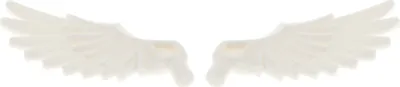 Produktbild von 2x Lego Figuren Zubehör Flügel weiß Vogel Feder Schwingen Chima 6018302 11100
