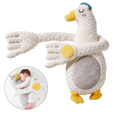 Produktbild von Universelles Klopf-Beruhigungskissen,weiches umarmbares Plüschspielzeug u Fernbedienung,beruhigt Kinder,für Bett,Sofa,Kinderbett,Wiege,Zuhause,Reisen
