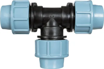 Produktbild von HOLZBRINK 1x T-Stück 1 x 1 x 1 Zoll Rohrverbinder für Rohrabzweigung des Verlegerohrs und des Tropfschlauchs, Material: PP, HBZ-14