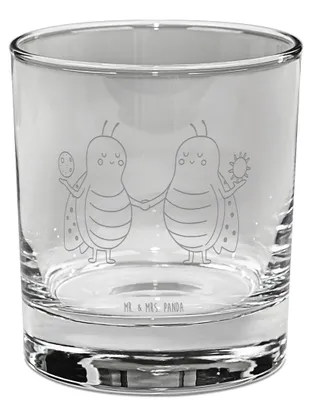 Produktbild von Mr. & Mrs. Panda Tumbler Sternzeichen Zwilling - Transparent - Geschenk, Geburtstag Mai, Whiskyglas, Tierkreiszeichen, Marienkäfer, Old Fashioned Glas, Zwillingsbruder
