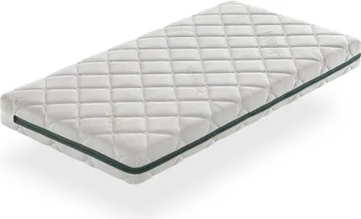 Produktbild von Babybettmatratze VISCO FOAM 70X140 - Hohe 11 CM - BAMBU Anpassungsfahig, mit naturlichen und atmungsaktiven Partikeln