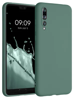 Produktbild von kwmobile Handyhülle für Huawei P20 Pro Hülle - TPU Case - Kabelloses Laden - Schutzhülle Cover in Tannengrün
