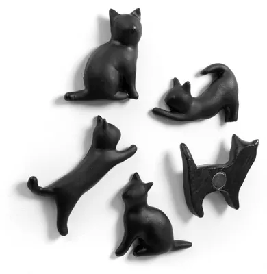 Productafbeelding van Trendform Magnet Meow - set van 5 - zwart
