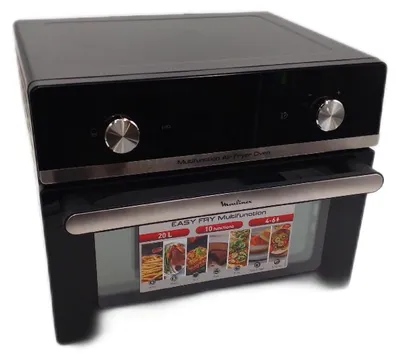 Produktbild von Moulinex Easy Fry AL6058, Heißluftfritteuse, 20 l, Einzelbild, Schwarz, Drehregler, Touchsteuerung, Eigenständig