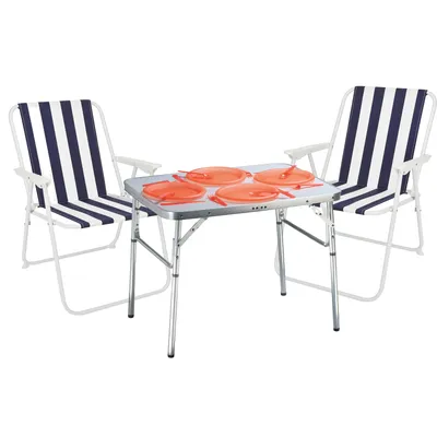Produktbild von 3-teiliges praktisches Campingmöbel Set Alu L75xB55xH60cm
