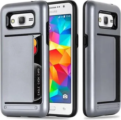 Produktbild von Cadorabo Schutzhülle für Samsung Galaxy GRAND PRIME Hülle in Silber Outdoor Hybrid Hard Case Cover Handyhülle Etui Heavy