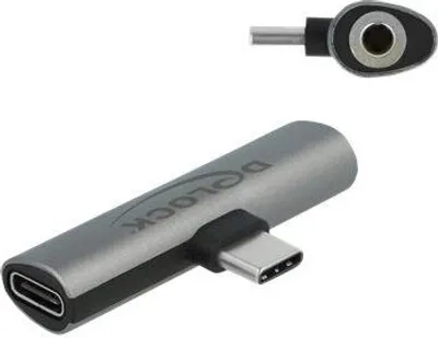 Obrázok produktu pre DELOCK Audio Adapter USB Typ-C > Klinkenbuchse und USB Typ-C