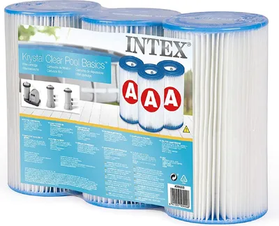 Produktbild von INTEX Filterkartusche Typ A 20 cm, Aussen Ø 10,7 cm, Innen Ø 4,7 cm, 3er Pack // Filter Kartusche Poolfilter Ersatzfilter Poolpumpe Lamellenfilter 3er Set