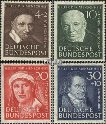 Produktbild von Briefmarken BRD (BR.Deutschland) 1951 Mi 143-146 (kompl.Ausg.) postfrisch Helfer der Menschheit (II)