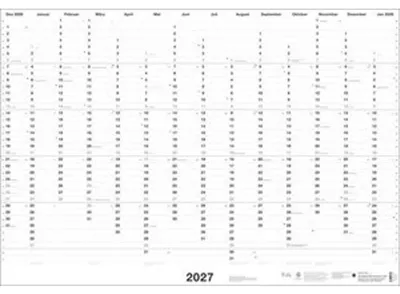 Obrázok produktu pre Čierno-biely mega-plánovač plagátov 2027