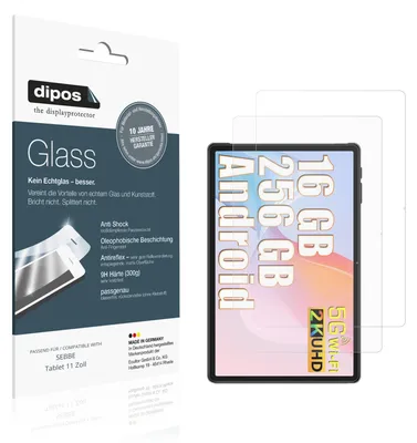Immagine prodotto di 2x Pellicola Protettiva per SEBBE Tablet 11 Zoll Protezione opaco Vetro Flessibile 9H dipos