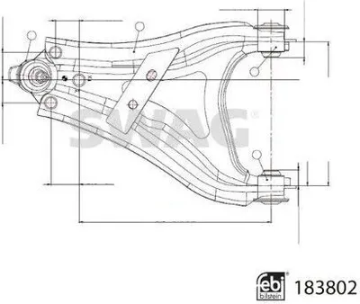 Produktbild von SWAG 33 10 9218 Querlenker Vorne Links für DACIA DUSTER