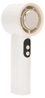 Produktbild von Mini-Handventilator mit Kühlpad und Eiskompresse, tragbar, wiederaufladbar, geräuscharm, beige