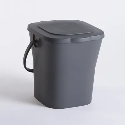 Productafbeelding van Omgoods - Compostemmer 6 L in Antraciet voor Keukenafval