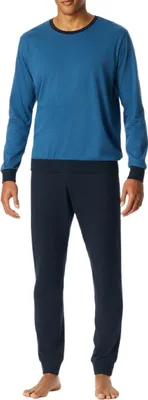Image de uncover by Schiesser Ensemble de pyjama basique composé d'un t-shirt à manches longues et d'un pantalon long, Avec encolure ronde, Haut avec un beau motif