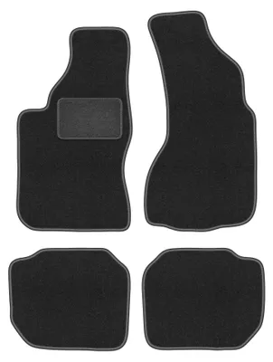 Image de Tapis de sol en moquette pour Audi V8 1988-1993 (berline) – jeu 4 pièces, gris graphite, sur mesure – Wielganizator LUX