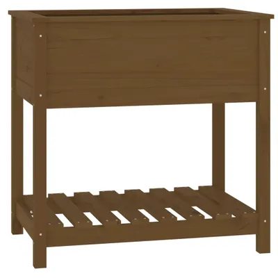 Produktbild von vidaXL Pflanzkübel mit Ablage Honigbraun 82,5x54x81 cm Kiefernholz
