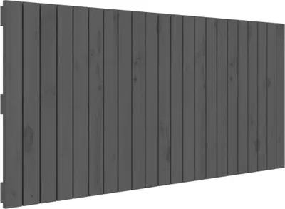 Produktbild von vidaXL Wand-Kopfteil Grau 140x3x60 cm Massivholz Kiefer