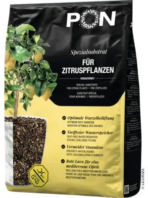 Produktbild von PON-Pflanzsubstrat CITRUSPON 25 Liter | für Zitruspflanzen | torffrei und vorgedüngt | 14048