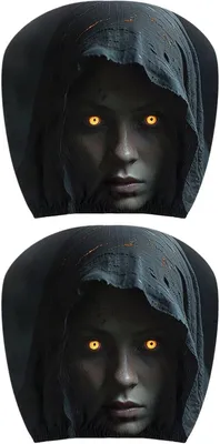 Produktbild von Auto-Kopfstützenbezüge 2 Stück - 26x28cm - Kopfstützenbezüge - Halloween Design - Elastischer Bezug - waschbar - für Auto, SUV und LKW - Schwarz