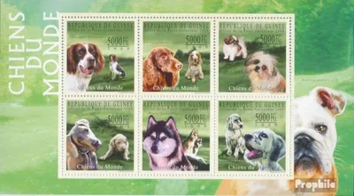 Produktbild von Briefmarken Guinea 2009 Mi 7204-7209 Kleinbogen (kompl. Ausgabe) postfrisch Hunde der Welt