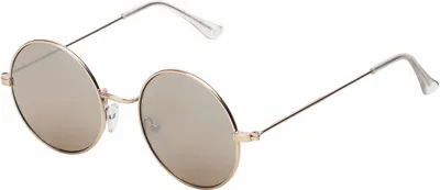 Produktbild von Uni Sonnenbrille Rund Form Verspiegelt 80er Modern Urlaub Sommer Strand 30560 Braun