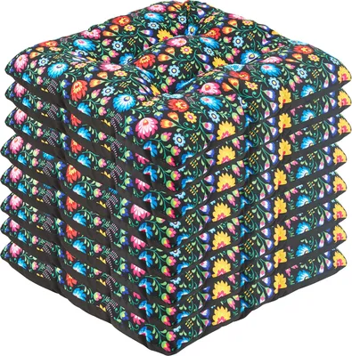 Produktbild von SuperKissen24. Stuhlkissen Sitzkissen für stühle - 8er Set 45x45 cm - Outdoor und Indoor - Folk
