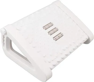 Produktbild von Famanu Fußstütze Höhenverstellbar - Massagefunktion, 6-fach verstellbar, Weiß