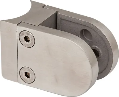 Produktbild von Edelstahl Glashalter für Rohr Ø 42,4 / 2 mm, Glasstärke: 16,76 mm
