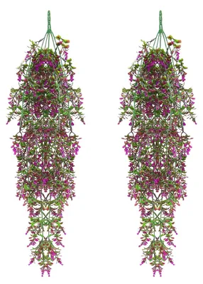 Produktbild von künstliche Hängepflanzen, Hängepflanzen aus Kunststoff, 70 cm große künstliche Hängepflanzen, künstliche Hängeblumen für die Wanddekoration im Büro, für die Dekoration von Haus und Garten (Lotusfarbe)