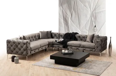 A sectional sofa in a modern living room setting.