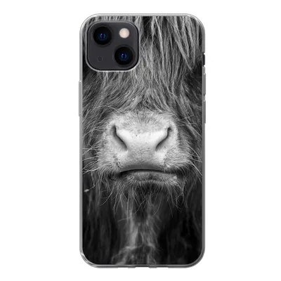 Produktbild von MuchoWow® Handyhülle Schutzhülle Hülle für iPhone 13 mini Schottischer Highlander - Haare - Tiere Silikon Softcase Handy Hülle - Softcase