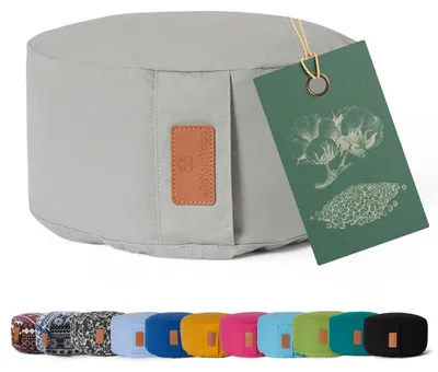 Zdjęcie produktu dla Poduszka do medytacji - Okrągła - Gryka organiczna - 30 cm - Wysokość 15 cm - Poduszka do jogi