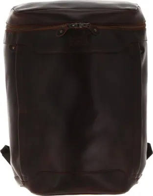 Produktbild von BUCKLE & SEAM Leder Rucksack mit Laptopfach Siwa Leather Backpack Brown - Blue dunkelbraun