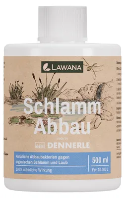 Produktbild von Lawana Schlamm Abbau, 500 ml - Natürliche Abbaubakterien gegen organischen Schlamm und Laub