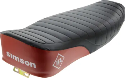 Immagine prodotto di Panca strutturata, nero/rosso con scritta Simson - Simson S50, S51, S70 Enduro