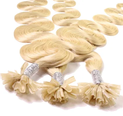 Immagine prodotto di hair2heart estensioni di capelli umani - 25 ciocche 1g 60cm 9/0 biondo chiaro