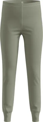 Odlo Active Warm Kids Leggings in olivgrün mit elastischem Bund und Bündchen an den Beinenden