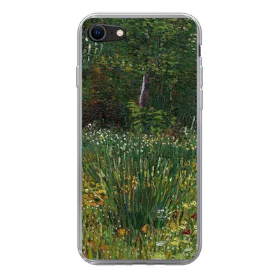 Produktbild von MuchoWow® Handyhülle Schutzhülle Hülle für iPhone SE 2020 Asnières - Vincent van Gogh Silikon Softcase Handy Hülle - Kartenbesitzer