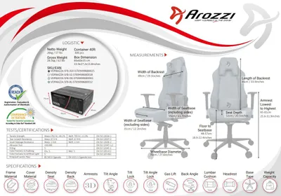 Produktbild von Arozzi VERNAZZA SOFT FABRIC Gaming-Stuhl, blau