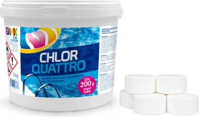 Produktbild von Tabletki chlorowe do basenu 200g - Multitabs Pool 3 w 1 - dezynfekcja chlorowanie basenu - chemia basenowa - pielęgnacja basenu - 3 kg