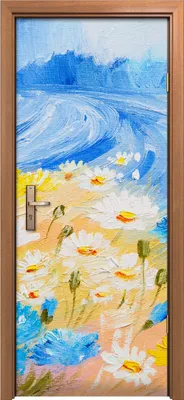 Produktbild von Türposter 80x200 cm Türaufkleber Türtapete Türfolie Klebefolie Foto Gemälde abstrakte von Blumen