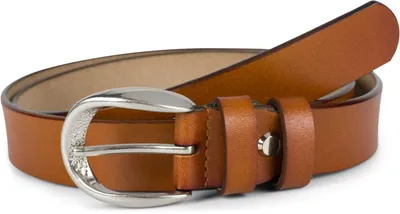 Produktbild von styleBREAKER Uni Echtleder Gürtel 2,8 cm | Glattes Rindsleder Einfarbig | Edle geprägte Schnalle | Eleganter Look für Anzug & Jeans | Kürzbar