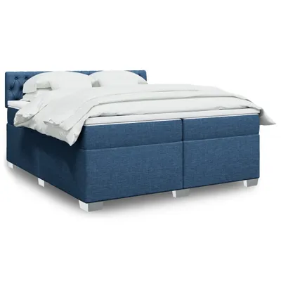 Produktbild von Möbel Boxspringbett mit Matratze Blau 200x200 cm Stoff - Klassische Betten 3286008