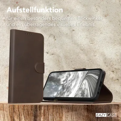 Produktbild von EAZY CASE Business Hülle für Samsung Galaxy A15 klappbar, Premium Kunstleder Handyhülle mit Kartenfach