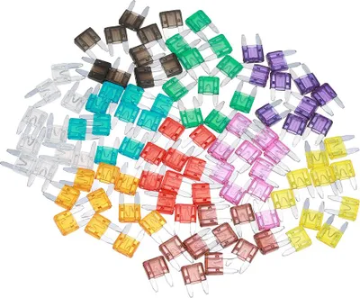 Produktbild von 100pcs Mini Blade Sicherungen Auto Auto LKW Sortiment Kit 40A 3A 5A 7.5A 10A 15A 20A 25A 30A 35A
