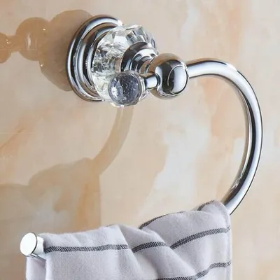 Productafbeelding van Messing Badkameraccessoireset met Handdoekstang en Toiletpapierhouder