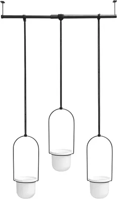Zdjęcie produktu dla Umbra 1011748-660, Sadzarka w doniczce, Wiszące, Melamina, Czarny, Biały, Okrągły, Wewnętrzna